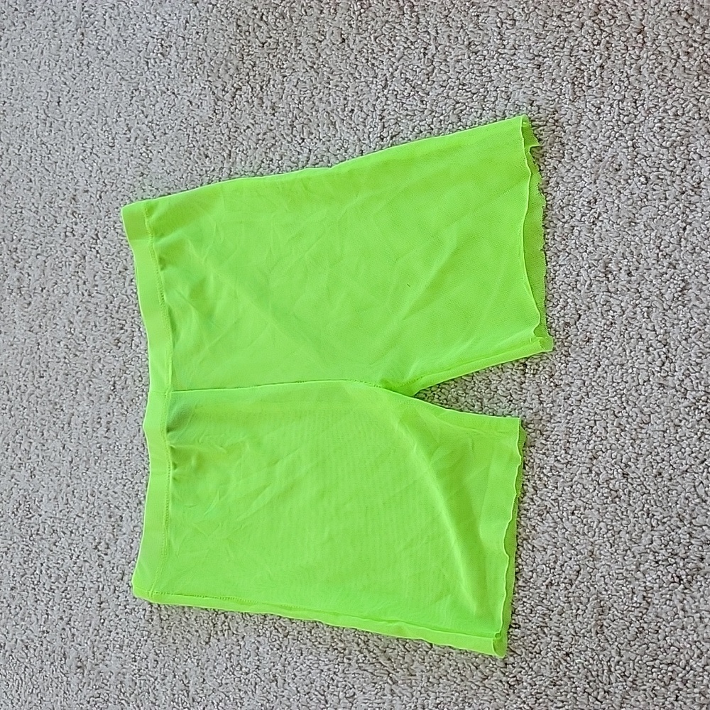 Mesh bright yellow shorts